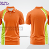 Mẫu polo basic đồng phục văn phòng màu cam phối trắng mảng vai ctpb6023