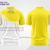 Mẫu áo polo basic đồng phục nhân viên màu vàng phối trắng mảng vai ctpb6268