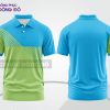 Mẫu polo basic đồng phục văn phòng màu xanh cyan phối xanh chuối mảng vai ctpb6270