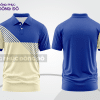 Mẫu áo polo basic đồng phục công sở màu xanh dương phối kem mảng vai ctpb6271