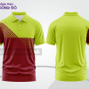 Mẫu áo polo basic đồng phục doanh nghiệp màu đỏ đô phối xanh chuối mảng vai ctpb6272