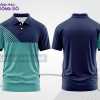 Mẫu áo polo basic đồng phục văn phòng màu xanh da trời phối xanh navy mảng vai ctpb6280