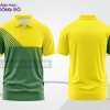 Mẫu áo polo basic đồng phục doanh nghiệp màu xanh rêu phối vàng mảng vai ctpb6287