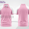 Mẫu áo polo basic đồng phục công sở màu hồng phấn trơn ctpb6296