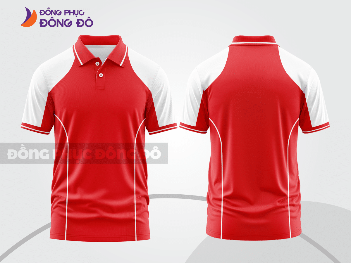 Mẫu polo basic đồng phục doanh nghiệp màu đỏ trơn ctpb6297