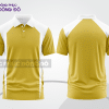 Mẫu áo polo basic đồng phục nhân viên màu vàng phối trắng mảng vai ctpb6540
