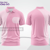 Mẫu áo polo basic đồng phục công sở màu hồng phấn trơn ctpb6638