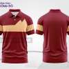Mẫu polo basic đồng phục văn phòng màu đỏ đô phối kem mảng ngang ctpb6704