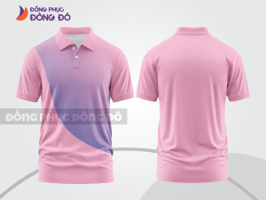 Mẫu áo polo basic đồng phục công ty màu hồng phấn trơn ctpb6763