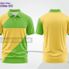 Mẫu áo polo basic đồng phục văn phòng màu vàng phối xanh lá họa tiết chéo ctpb6789