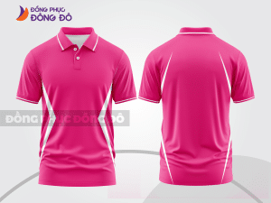Mẫu áo polo basic đồng phục công sở màu hồng cánh sen trơn ctpb6856