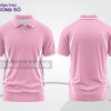 Mẫu áo polo basic đồng phục doanh nghiệp màu hồng phấn trơn ctpb6857