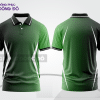 Mẫu polo basic đồng phục nhân viên màu xanh rêu phối xanh lá ctpb6883