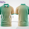 Mẫu áo polo basic đồng phục công ty màu xanh ngọc phối be ctpb6884