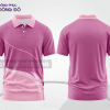 Mẫu áo polo basic đồng phục công sở màu hồng đất phối tím ctpb6896