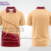 Mẫu polo basic đồng phục nhân viên màu be phối đỏ đô ctpb6898