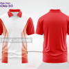 Mẫu áo polo basic đồng phục công ty màu đỏ phối trắng kẻ dọc lệch ctpb7050