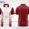 Mẫu polo basic đồng phục văn phòng màu đỏ đô phối trắng kẻ dọc lệch ctpb7051