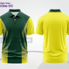 Mẫu áo polo basic đồng phục công sở màu xanh rêu phối vàng mảng vai ctpb7067