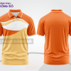 Mẫu áo polo basic đồng phục văn phòng màu cam phối vàng mảng vai ctpb7180