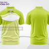 Mẫu áo polo basic đồng phục doanh nghiệp màu xanh chuối phối vàng nhạt mảng vai ctpb7183