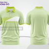 Mẫu polo basic đồng phục doanh nghiệp màu xanh chuối nhạt phối trắng kẻ ngang ngực ctpb7203