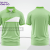 Mẫu polo basic đồng phục nhân viên màu xanh lá non phối trắng kẻ ngang ngực ctpb7204