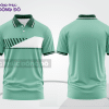 Mẫu polo basic đồng phục công ty màu xanh ngọc phối trắng kẻ ngang ngực ctpb7206