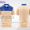 Mẫu polo basic đồng phục nhân viên màu be phối xanh dương mảng ngực ctpb7263