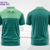 Mẫu polo basic đồng phục doanh nghiệp màu xanh rêu phối xanh ngọc mảng ngực ctpb7278