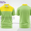 Mẫu polo basic đồng phục văn phòng màu xanh chuối phối vàng mảng vai ctpb7280