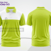 Mẫu polo basic đồng phục văn phòng màu xanh chuối phối trắng mảng ngực ctpb7284