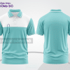 Mẫu polo basic đồng phục nhân viên màu xanh da trời phối trắng mảng ngực ctpb7299