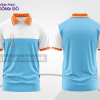 Mẫu polo basic đồng phục công ty màu xanh da trời phối cam mảng vai ctpb7301