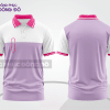 Mẫu polo basic đồng phục văn phòng màu tím nhạt phối trắng mảng vai ctpb7308