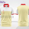 Mẫu polo basic đồng phục doanh nghiệp màu kem phối trắng mảng vai ctpb7310