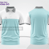 Mẫu polo basic đồng phục nhân viên màu xanh bạc hà phối trắng mảng vai ctpb7315