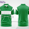 Mẫu polo basic đồng phục doanh nghiệp màu xanh lá phối trắng kẻ ngang ctpb7326