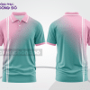 Mẫu polo basic đồng phục doanh nghiệp màu hồng phấn phối xanh ngọc chuyển sắc ctpb7349