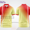 Mẫu áo polo basic đồng phục nhân viên màu đỏ phối vàng chuyển sắc ctpb7350