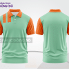 Mẫu polo basic đồng phục doanh nghiệp màu xanh ngọc phối cam mảng vai ctpb7381