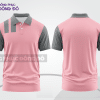 Mẫu áo polo basic đồng phục nhân viên màu hồng phấn phối xám mảng vai ctpb7394