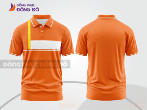 Mẫu áo polo basic đồng phục doanh nghiệp màu cam trơn ctpb7400