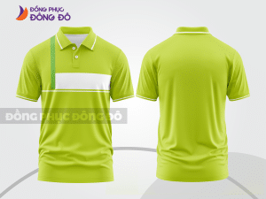 Mẫu polo basic đồng phục nhân viên màu xanh chuối trơn ctpb7403