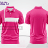 Mẫu polo basic đồng phục nhân viên màu hồng cánh sen trơn ctpb7407