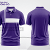 Mẫu polo basic đồng phục nhân viên màu tím trơn ctpb7411