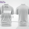 Mẫu polo basic đồng phục văn phòng màu trắng trơn ctpb7413