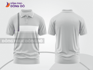 Mẫu polo basic đồng phục văn phòng màu trắng trơn ctpb7413