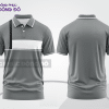 Mẫu áo polo basic đồng phục công ty màu xám trơn ctpb7414