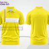 Mẫu polo basic đồng phục nhân viên màu vàng phối trắng kẻ ngang ctpb7419